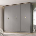 Ver imagem 1 de Guarda-Roupa Casal 100% MDF 6 Portas Brescia Cinza/Urbi