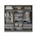 Ver imagem 4 de Guarda-Roupa Casal 100% MDF 6 Portas Brescia Cinza/Urbi