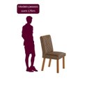 Ver imagem 5 de Conjunto de Mesa 180cm com 6 Cadeiras Kate MDF Marrom Capuccino e Off White