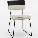 Ver imagem 4 de Mesa Capri 160cm Off White Com 6 Cadeiras Allana B05 Faixa Corano Preto Linho Champagne - Lyam