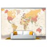 Papel De Parede Mapa Mundi Bege Creme Nmu11 - 1