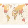 Papel De Parede Mapa Mundi Bege Creme Nmu11 - 2