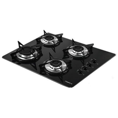 Cooktop 4 Bocas À Gás V400 Vidro Fogatti