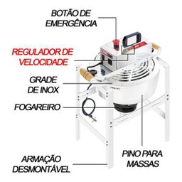 Panela para Mexer Doces e Salgados 21l Automática Fogareiro - 4