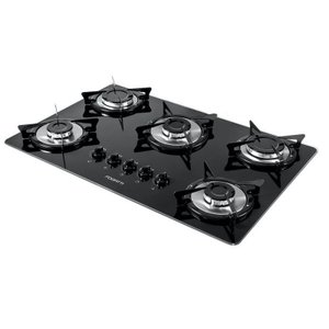 Cooktop 5 Bocas Á Gás V500x Fogatti Flange Inox