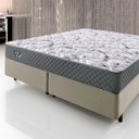 Ver imagem 2 de Cama Box Queen Size 158x198 Linho Bege com Colchão Mola Ensacada