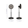 Ventilador de Coluna Ventisol Turbo 6 Preto com 6 Pás Cinza 40 Cm Diâmetro 127v - 6