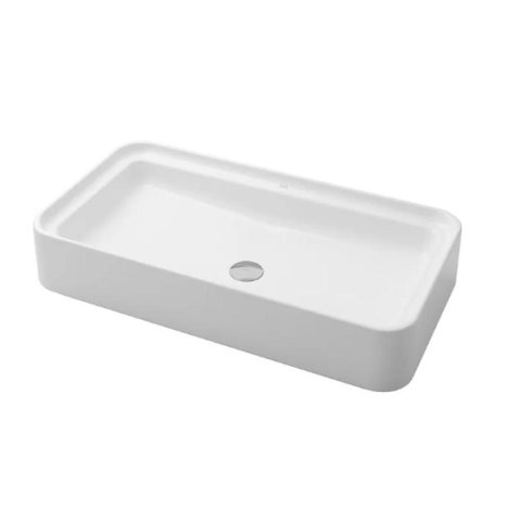 Cuba de Apoio Retangular para Banheiro Docolframe 75x40x14cm Branco - Docol