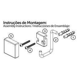 Toalheiro Cobre Rosé Gold Duplo 45cm Fixação Parafuso - 4