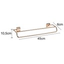Ver imagem 2 de Toalheiro Cobre Rosé Gold Duplo 45cm Fixação Parafuso