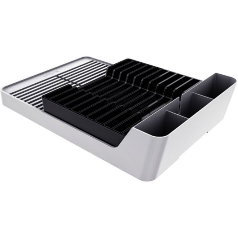 Escorredor de Louças Para 11 Pratos - Branco/Preto Escorredor de Louças Para 11 Pratos - Branco/Preto