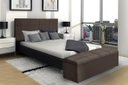 Ver imagem 2 de Kit Cabeceira e Calçadeira Raissa 138 cm Suede Marrom Escuro