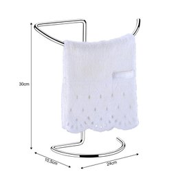 Toalheiro Porta Toalha De Rosto Para Bancada - Aço Cromado - 4