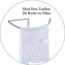 Toalheiro Porta Toalha De Rosto Para Bancada - Aço Cromado - 3