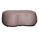 Ver imagem 2 de Kit 02 Poltronas e 01 Puff Decorativo Beatriz Veludo Rosê/pu Marrom - Montanaris Decor