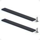 Ver imagem 7 de Kit 02 Prateleiras Suporte Embutido 120x14x3cm Preta Conceito