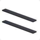 Ver imagem 1 de Kit 02 Prateleiras Suporte Embutido 120x14x3cm Preta Conceito