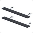 Ver imagem 6 de Kit 02 Prateleiras Suporte Embutido 120x14x3cm Preta Conceito