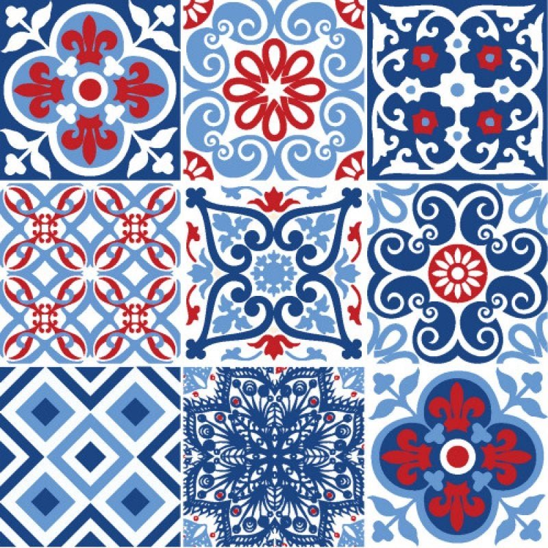 Kit de Adesivos de Azulejos Stixx Biarritz Colorido (123x61cm) - 2