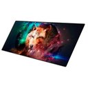 Ver imagem 2 de Mouse Pad Gamer Extra Grande Lobo Bordas Costuradas Base Ant