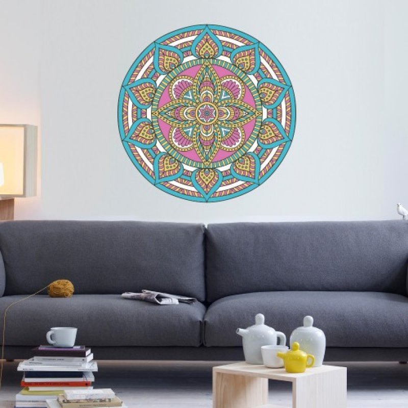 Adesivo Decorativo Stixx Mandala CHIC Colorido (60X60cm)