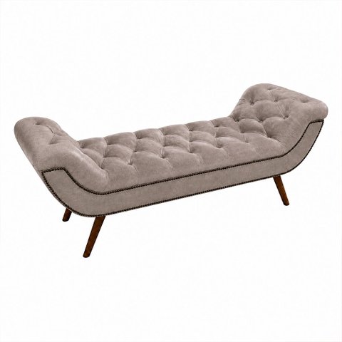 Puff Recamier 160cm Awa Veludo Nobre Avelã - Sallar Home