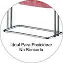 Ver imagem 3 de Toalheiro Porta Toalha De Rosto Para Bancada Duplo - Aço Cromado