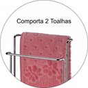 Ver imagem 4 de Toalheiro Porta Toalha De Rosto Para Bancada Duplo - Aço Cromado
