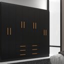 Ver imagem 1 de Móveis para Quarto Guarda-Roupa 8 Portas Paris Preto/Black