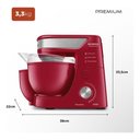 Ver imagem 7 de Batedeira Planetária BP-01P-R 4,5L 700W 12 Velocidades Vermelho 110V