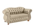 Ver imagem 1 de Duas Namoradeiras Chesterfield Merlo 2 Lugares - Suede Bege / Decoração, recepção, sala tv
