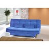 Sofá Cama-Bicama Matrix Salomé em Tecido Suede Liso Azul - 1