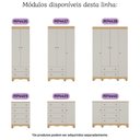 Ver imagem 7 de Quarto de Bebê Completo Berço Americano 3 em 1 Colchão Dengo Multimóveis Mp4600 Madeirado/off