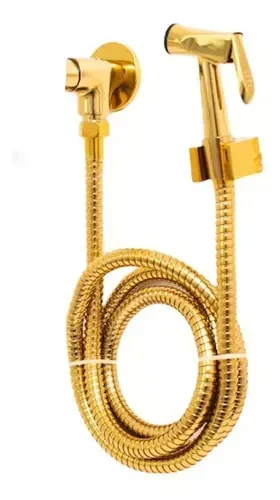 Desviador com Gatilho e Flexivel 1,80 para Duchinha Dourado - 1