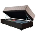 Ver imagem 2 de Cama Box Baú Suede Solteiro + Colchão Sereneprime Molas Ensacadas 88x188x69 Preto