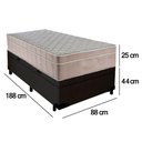 Ver imagem 4 de Cama Box Baú Suede Solteiro + Colchão Sereneprime Molas Ensacadas 88x188x69 Preto