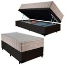 Ver imagem 1 de Cama Box Baú Suede Solteiro + Colchão Sereneprime Molas Ensacadas 88x188x69 Preto