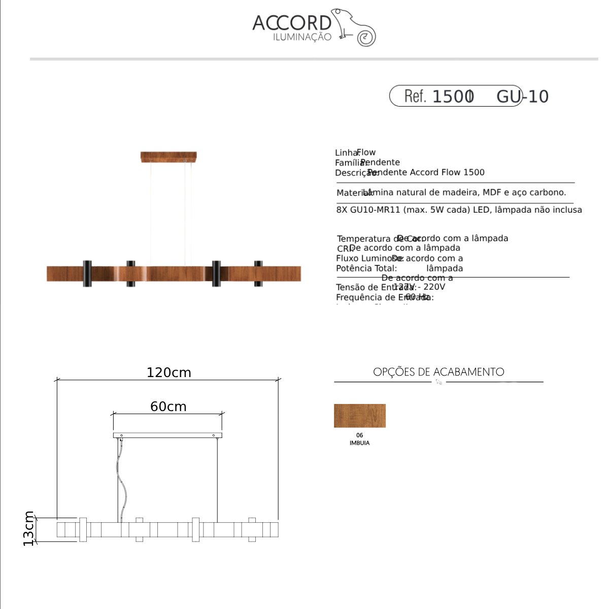 Pendente Madeira Accord Flow - 3