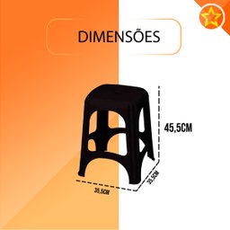 Banqueta Tramontina Niterói Suporta até 100kg - 2
