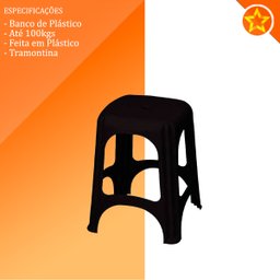 Banqueta Tramontina Niterói Suporta até 100kg - 3