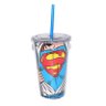 Copo Plástico Dc com Tampa e Canudo Superman Opening - 1
