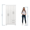 Ver imagem 7 de Guarda-roupa com 4 Portas e 2 Gavetas Nt6010 Branco-rosa Notável Móveis Branco-rosa