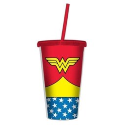 Copo Plástico logo Mulher Maravilha - 1