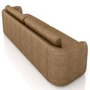 Ver imagem 7 de Sofá 3 Lugares 240cm Sala de Estar Karib Sintético Camel Z08 - Mpozenato