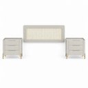 Ver imagem 2 de Kit Cabeceira Arco com Duas Mesas Bend Principal Incolar Luna Metal Dourado