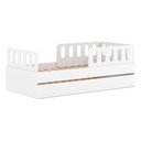 Ver imagem 6 de Bicama Solteiro Mdf Bp Branco com 02 Grades e Cabeceira Megamobilia