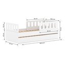 Ver imagem 7 de Bicama Solteiro Mdf Bp Branco com 02 Grades e Cabeceira Megamobilia