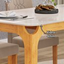 Ver imagem 3 de Sala e Jantar Dj Móveis Mesa Marina com Vidro e 6 Cadeiras Zoe