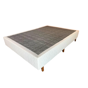 Base Box Casal Somier Branca 138x188x25 + Pés