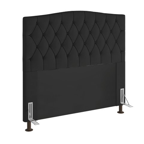 Cabeceira Greta Para Cama Box Casal 140 cm Suede - D’Rossi - Preto